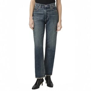 NEW PAIGE Sawyer Jeans In Matchstick 33 High Rise Covered Button Fly MSRP $259